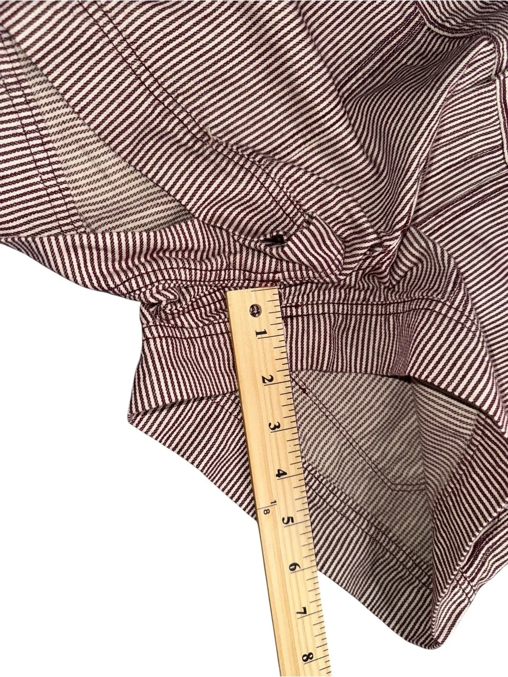 VTG Roxy Striped Cotton Shorts Womens Size 11 Low Rise Cuffed Surf Y2K
